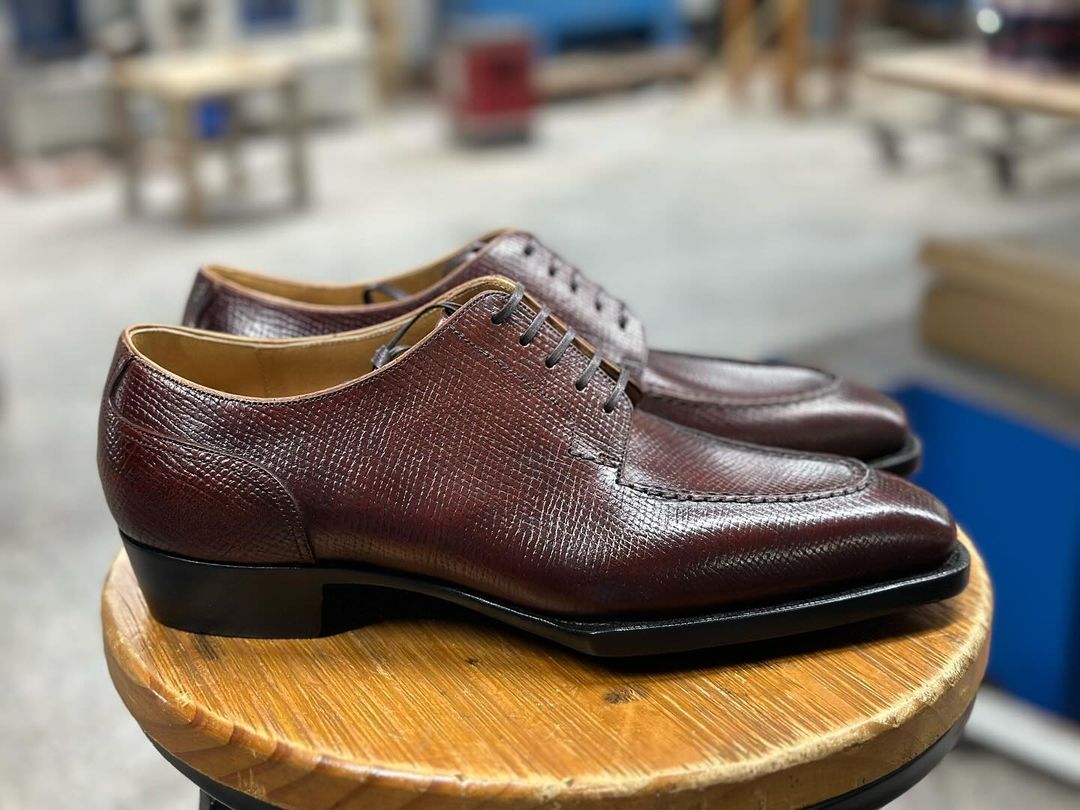 REGAL II - MAROON BROWN SPLIT TOE DERBY LACEUP