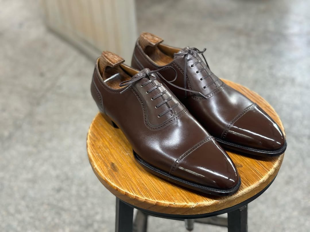 JAMES - DARK BROWN CAP TOE OXFORD LACEUP