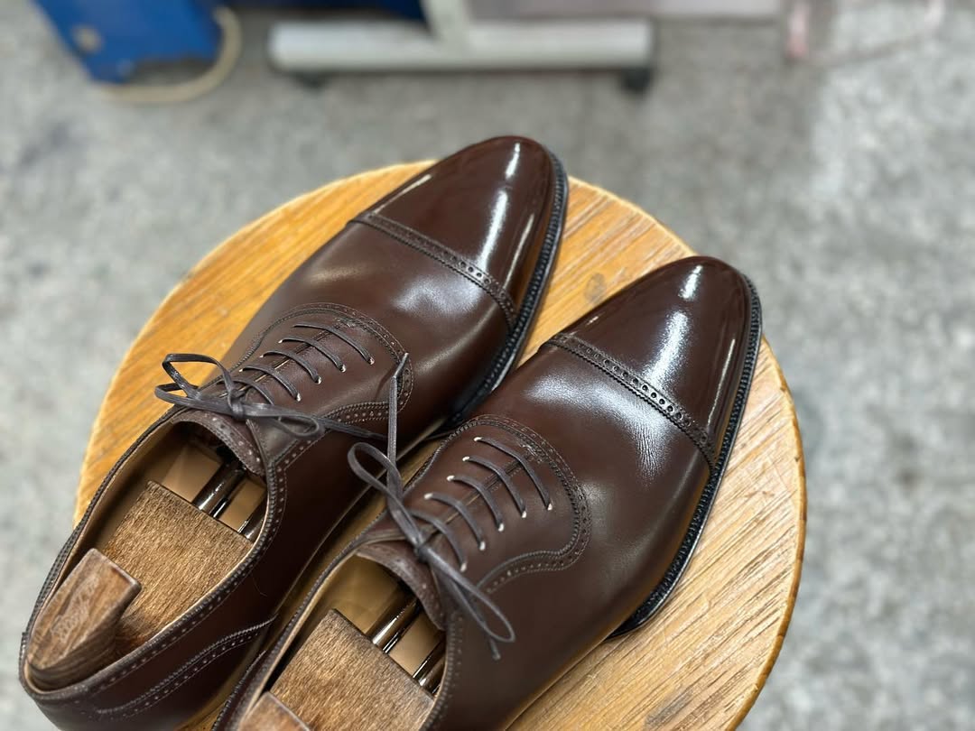 JAMES - DARK BROWN CAP TOE OXFORD LACEUP