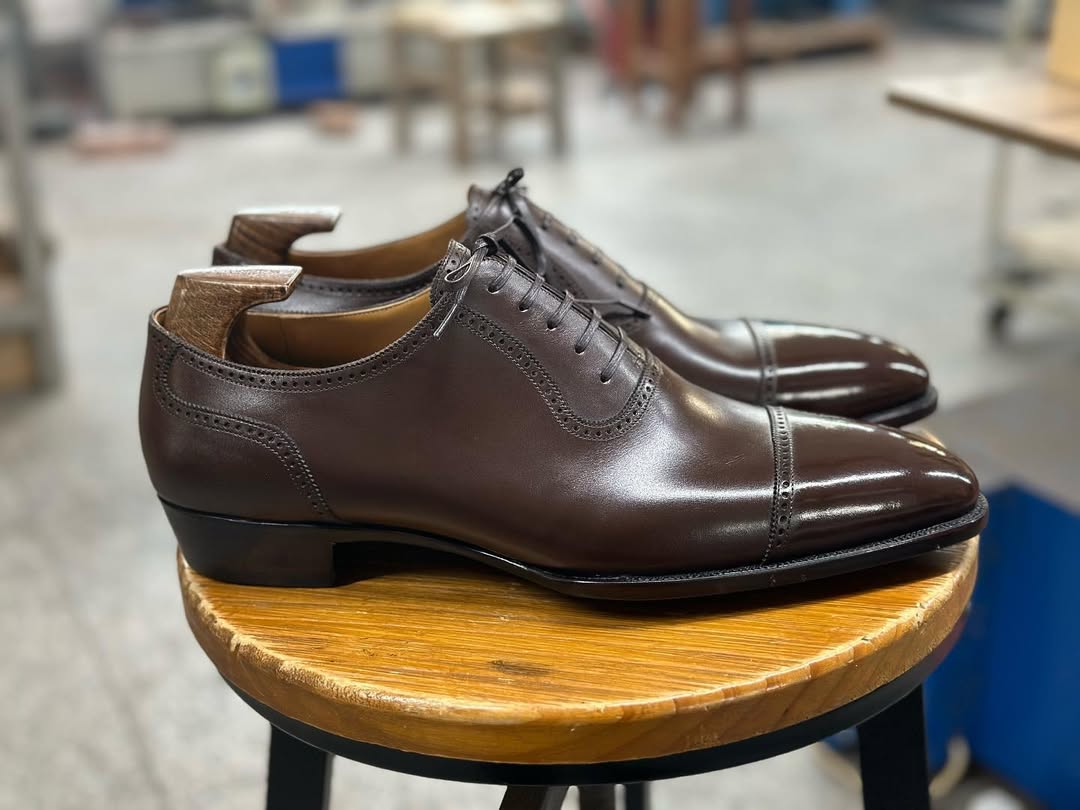 JAMES - DARK BROWN CAP TOE OXFORD LACEUP