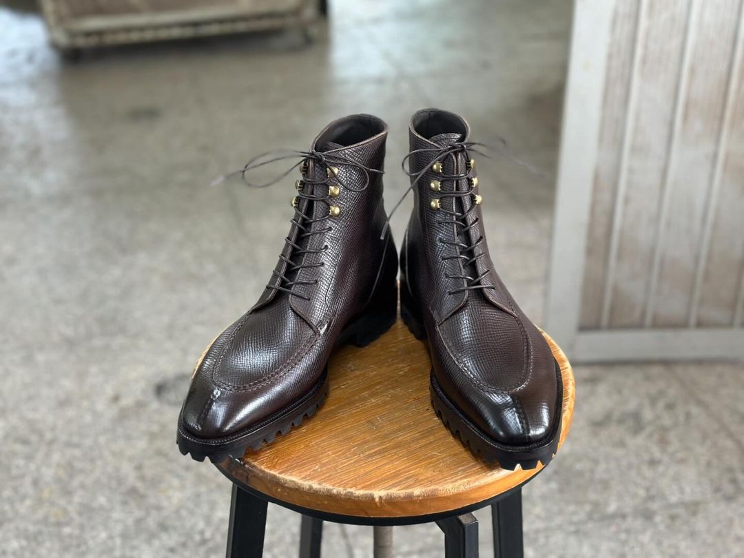 PRIME - LEGENDARY BROWN MILLED SPLIT TOE LACE BOOT