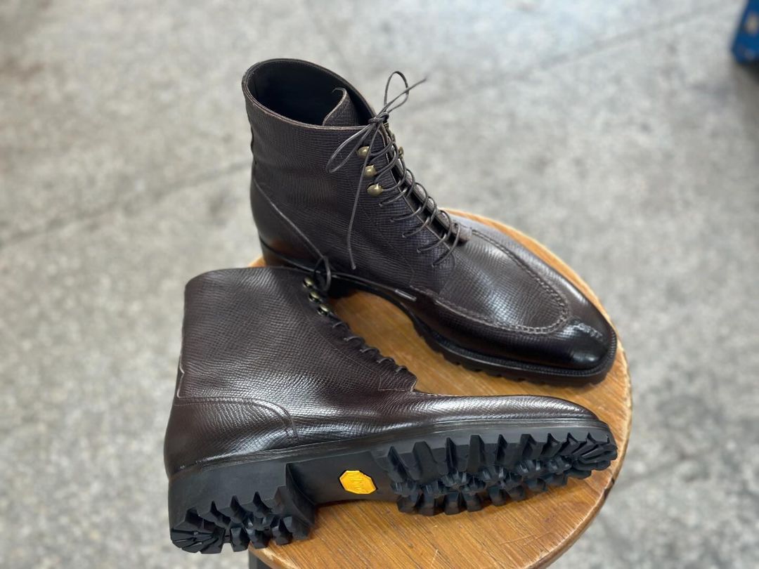 PRIME - LEGENDARY BROWN MILLED SPLIT TOE LACE BOOT
