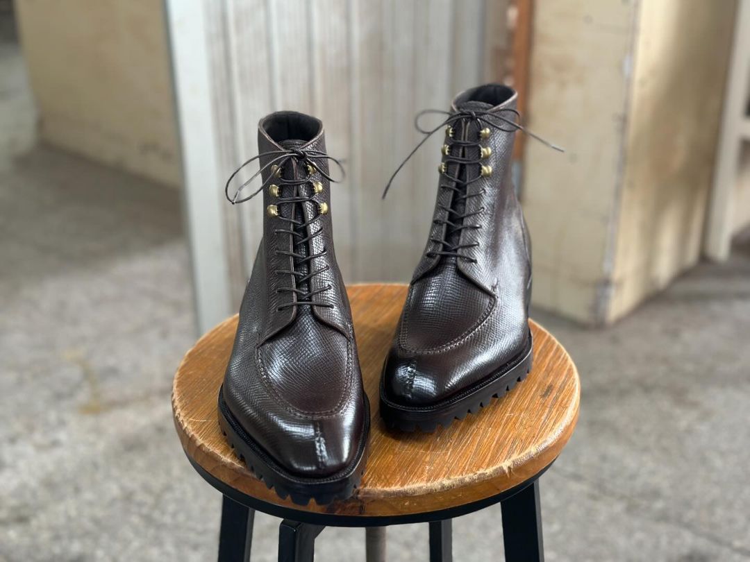 PRIME - LEGENDARY BROWN MILLED SPLIT TOE LACE BOOT