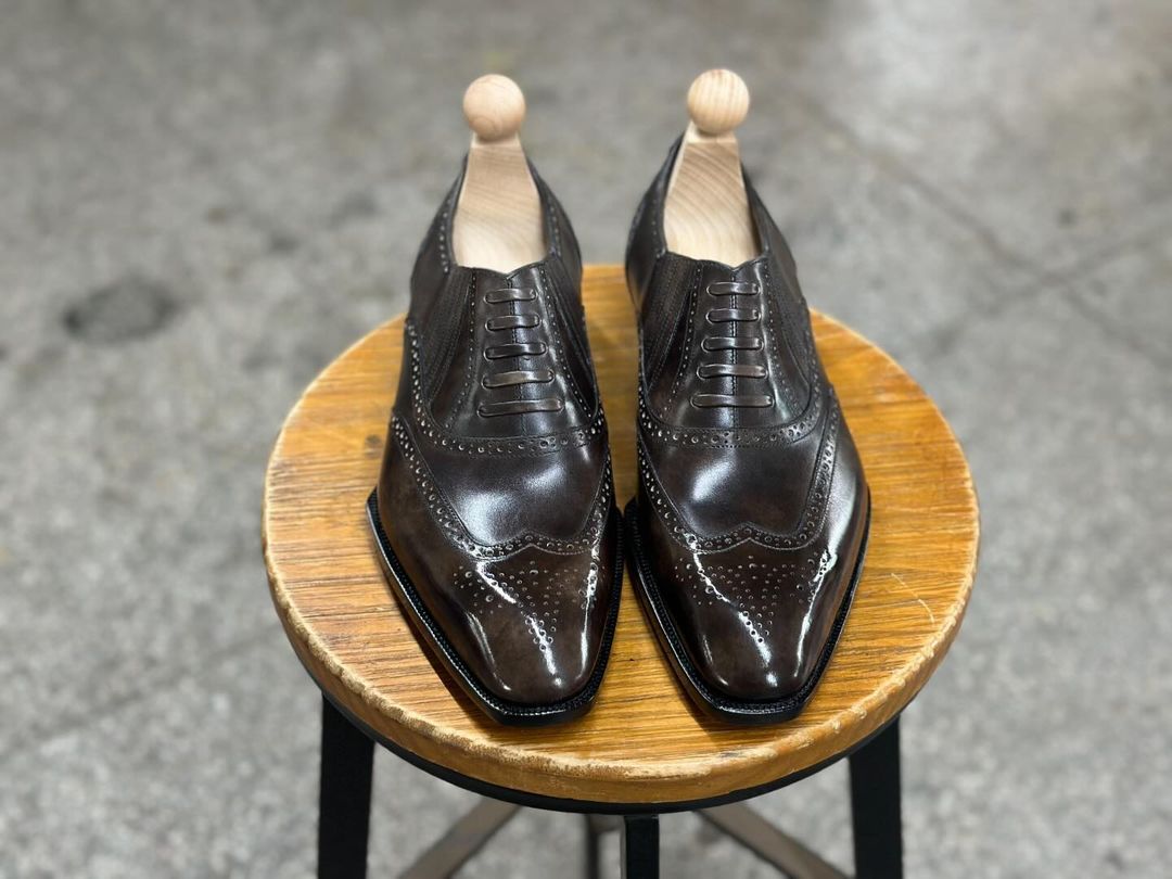 LORENZO - COFFEE BROWN OXFORD LACEUP