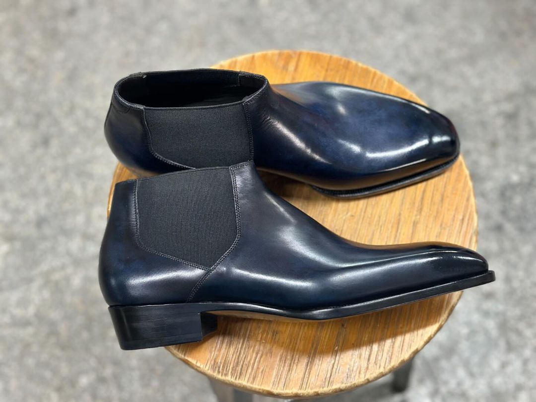 VELORE - SOPHISTICATED BLUE LOW ANKLE BOOT