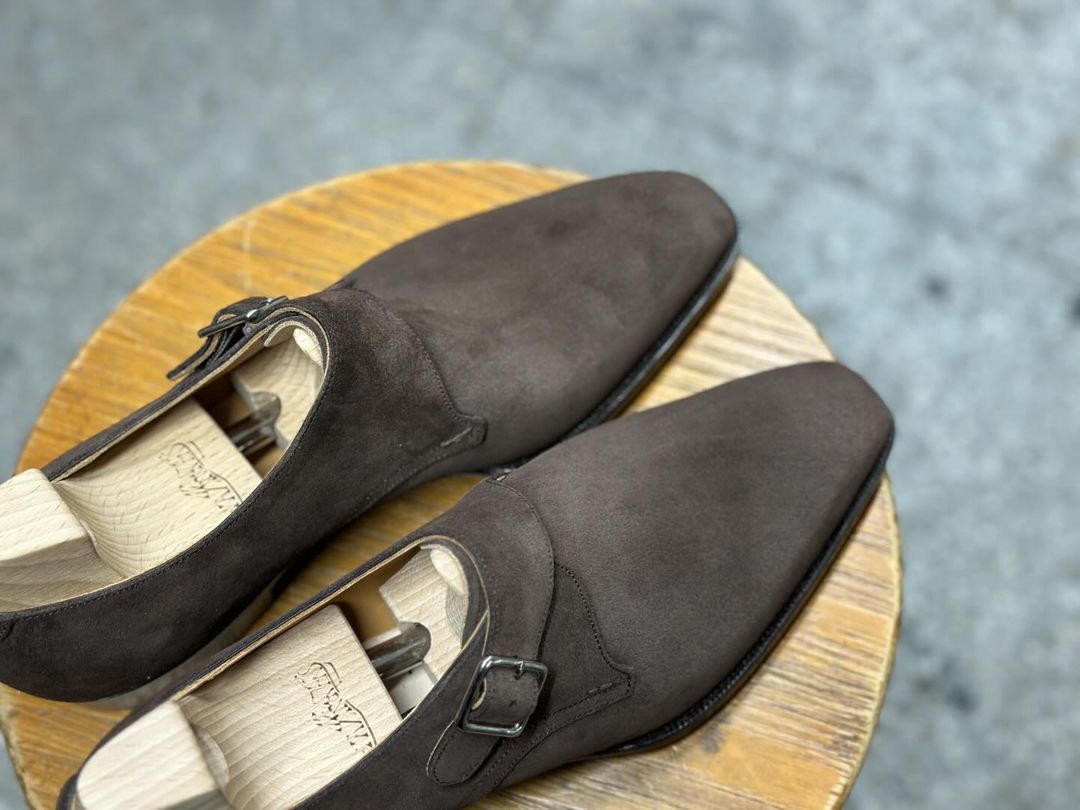 MOCHA GRACE - BROWN SUEDE SINGLE MONKSTRAP