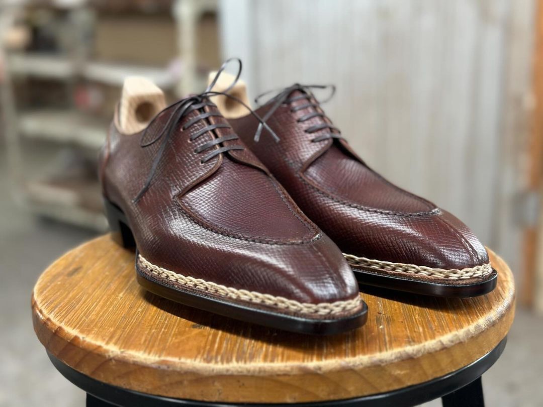 REGAL II - DARK WINE SPLIT TOE DERBY LACEUPS