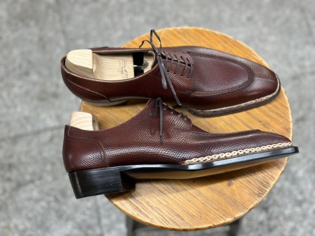 REGAL II - DARK WINE SPLIT TOE DERBY LACEUPS