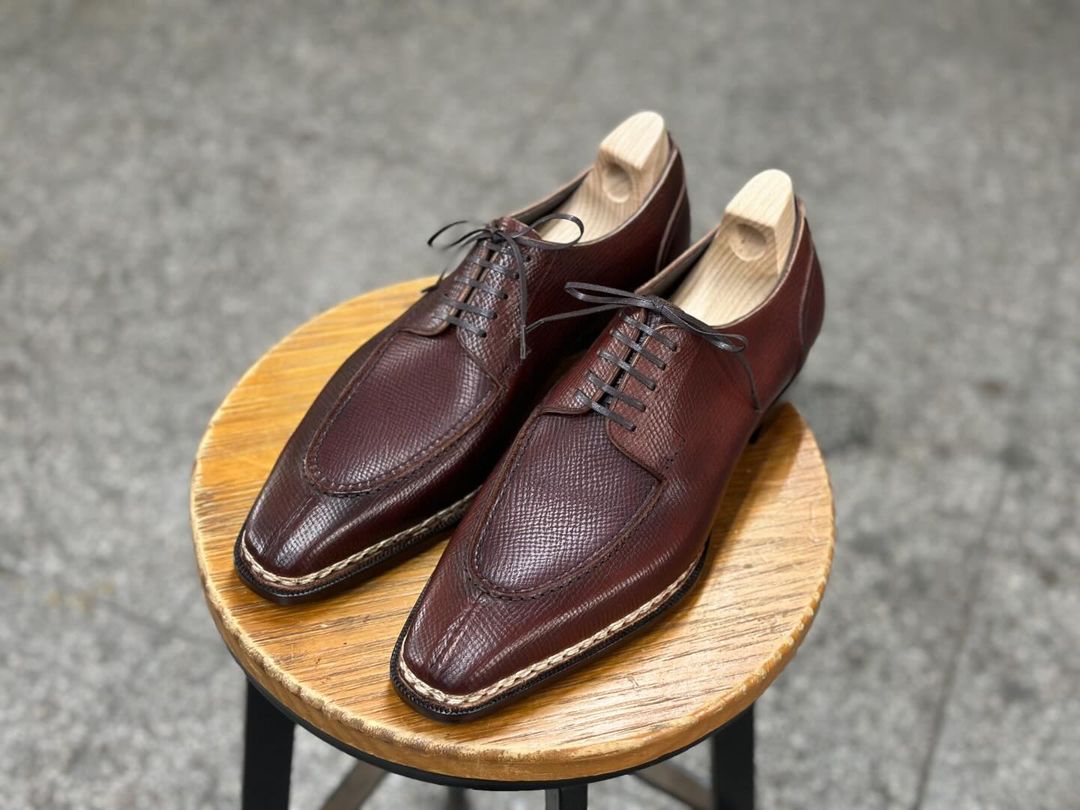 REGAL II - DARK WINE SPLIT TOE DERBY LACEUPS