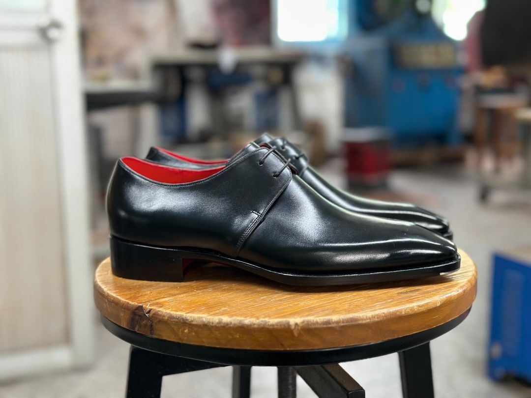 DANIELE - REFINED BLACK DERBY LACEUPS