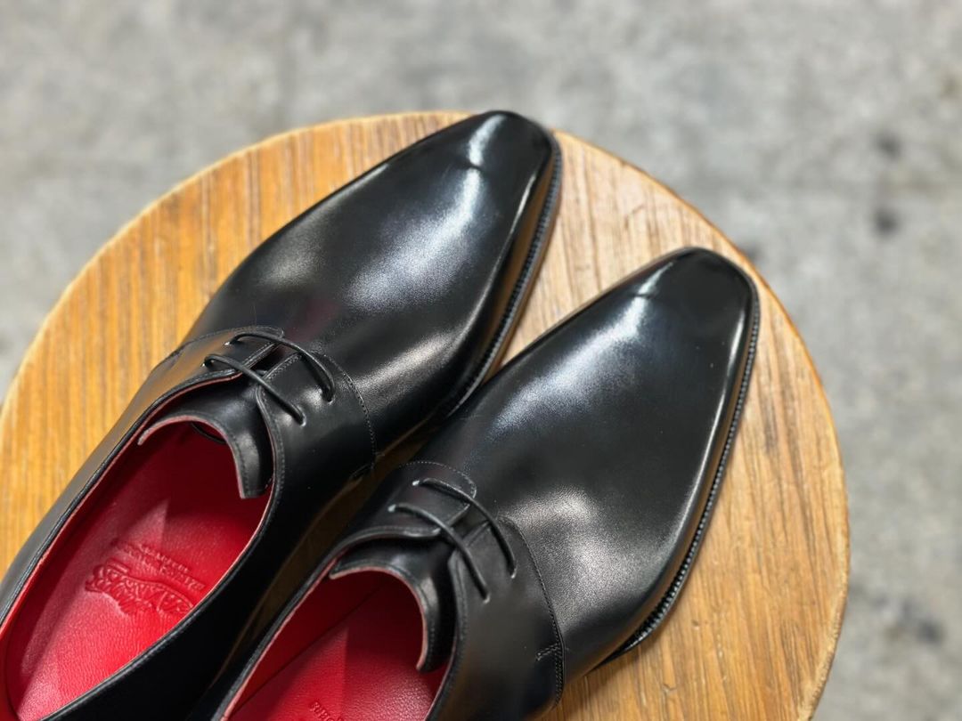 DANIELE - REFINED BLACK DERBY LACEUPS
