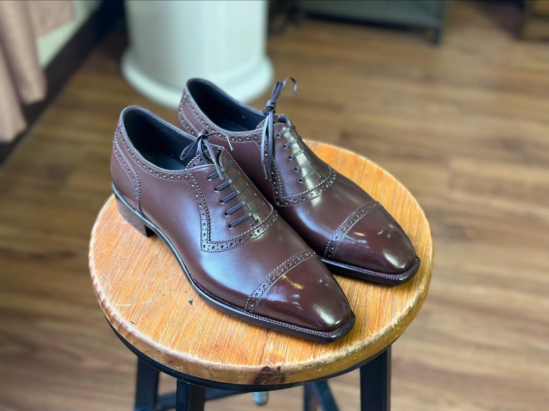 MAJESTIC - CAPSTONE CHARM COFFEE BROWN OXFORD LACEUP