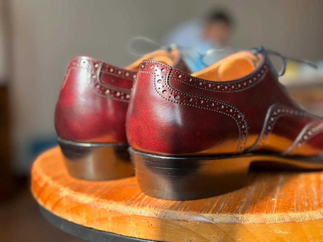 GENTLEMAN'S EDGE REDDISH BROWN  WINGTIP BROGUE LACEUP