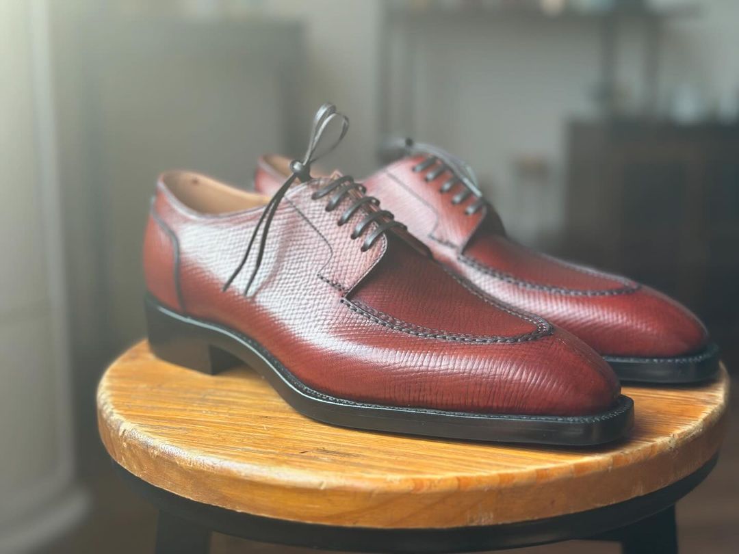 REGAL II - REDDISH SPLIT TOE DERBY LACEUP
