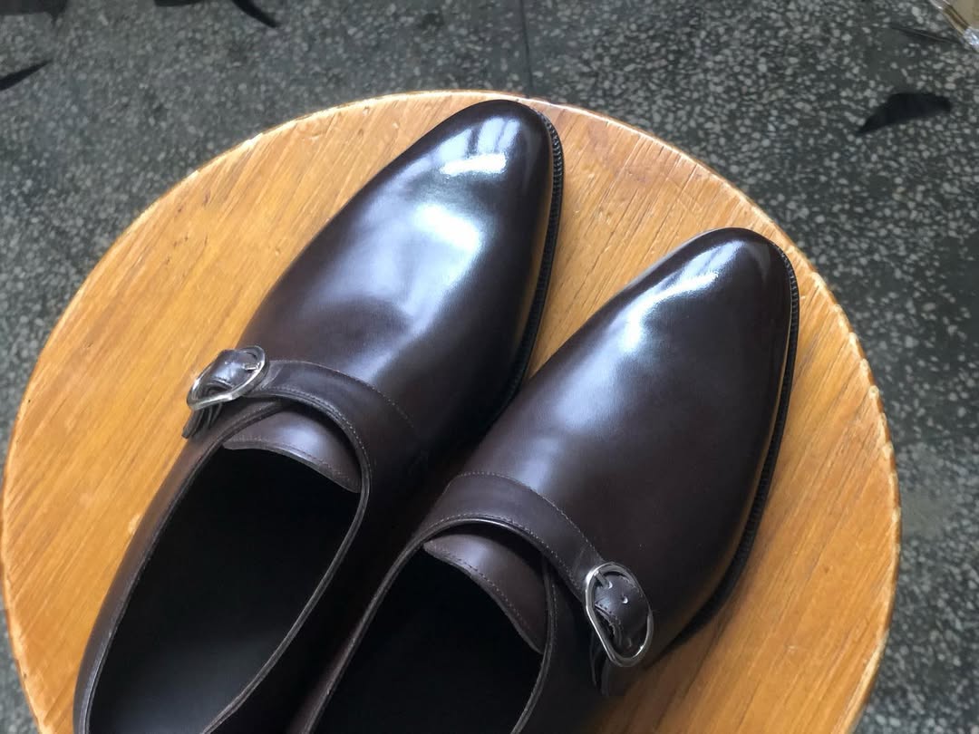 CARTER - DARK BROWN SINGLE STRAP MONK