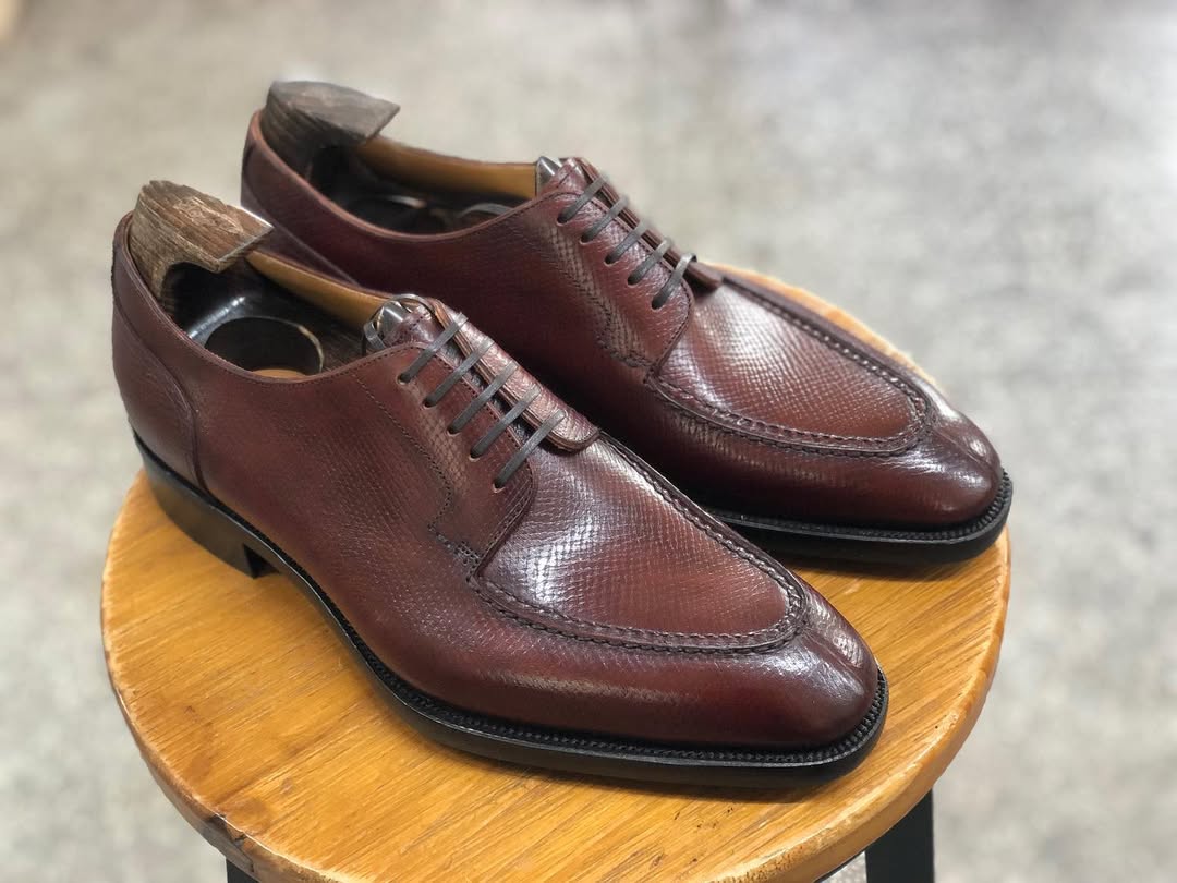 REGAL II - MAROON BROWN SPLIT TOE DERBY SHOES