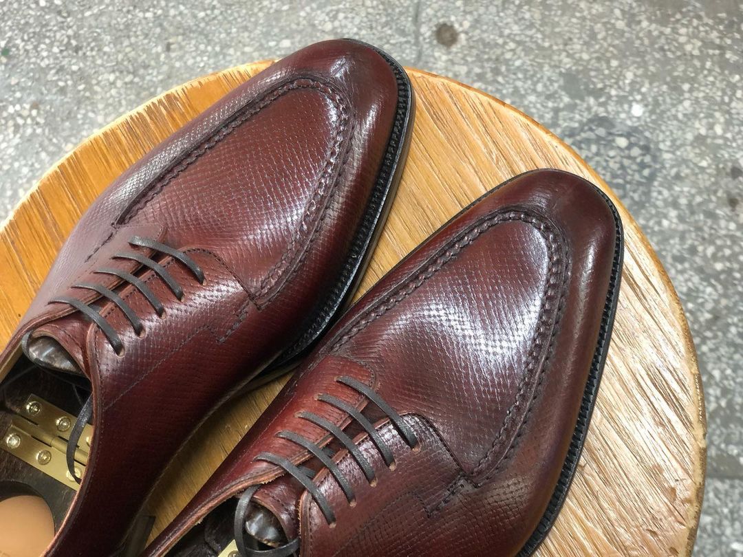 REGAL II - MAROON BROWN SPLIT TOE DERBY SHOES