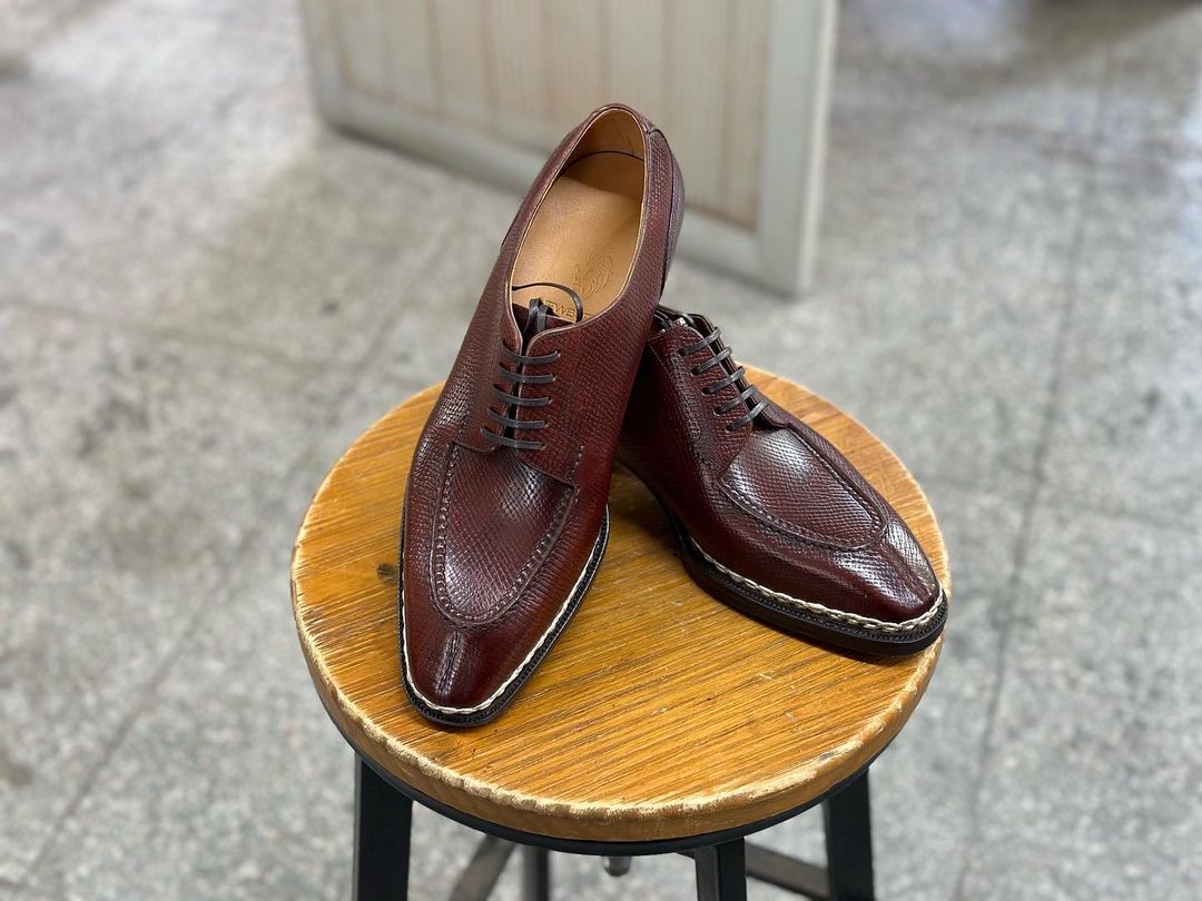 REGAL II - DARK MAROON SPLIT TOE DERBY LACEUP