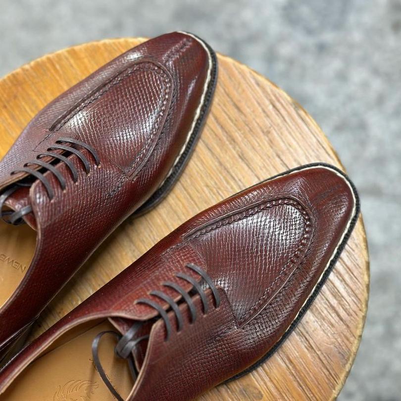 REGAL II - DARK MAROON SPLIT TOE DERBY LACEUP