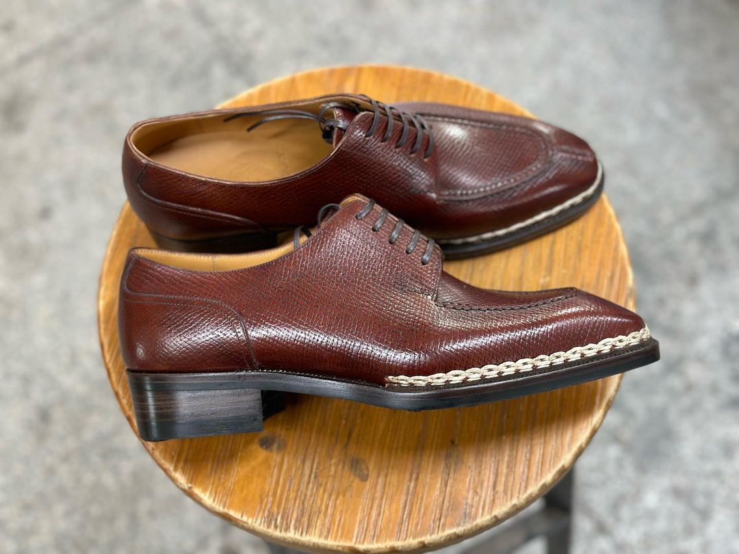 REGAL II - DARK MAROON SPLIT TOE DERBY LACEUP