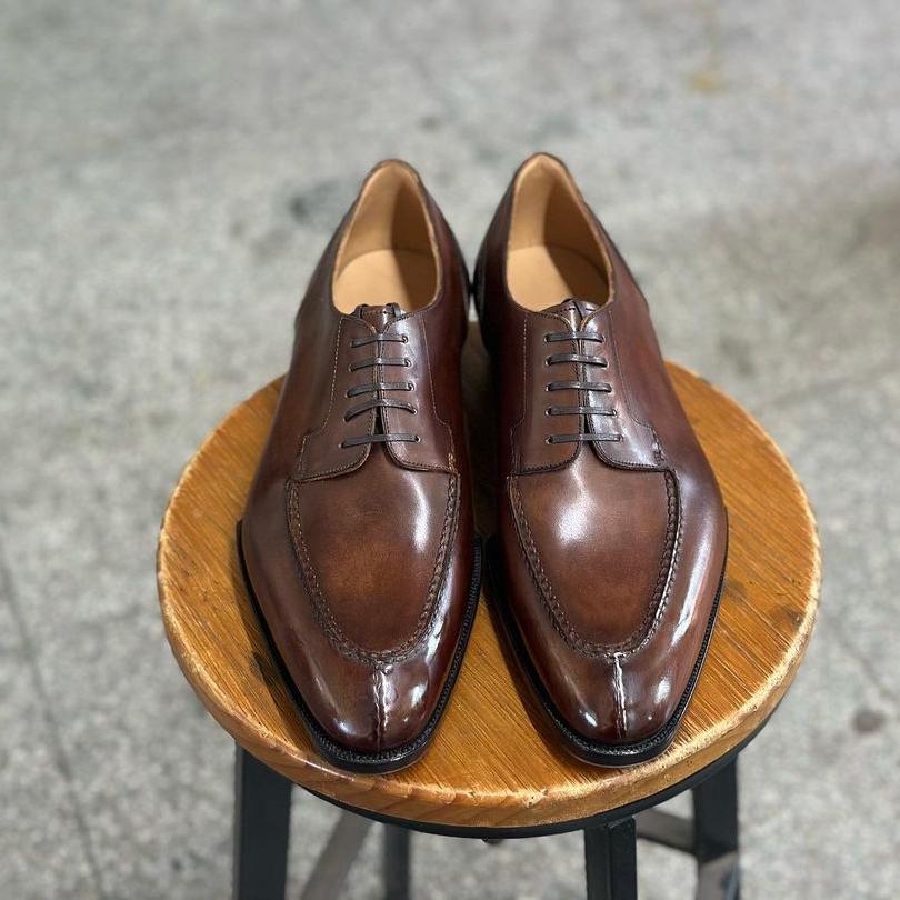 REGAL - PATINA BROWN SPLIT TOE LACEUP