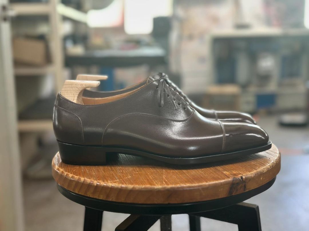 POLISHED PRECISION MEN'S BROWN OXFORD LACEUP