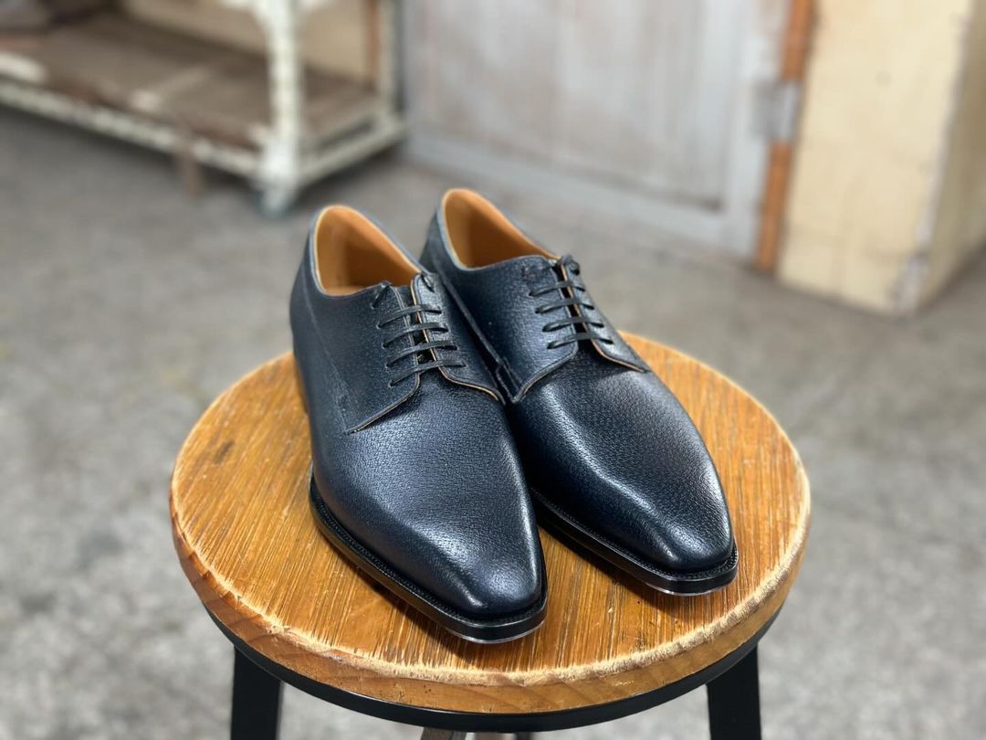 CORDIAN - BLUE  MILLED CRUST FORMAL DERBY LACEUP