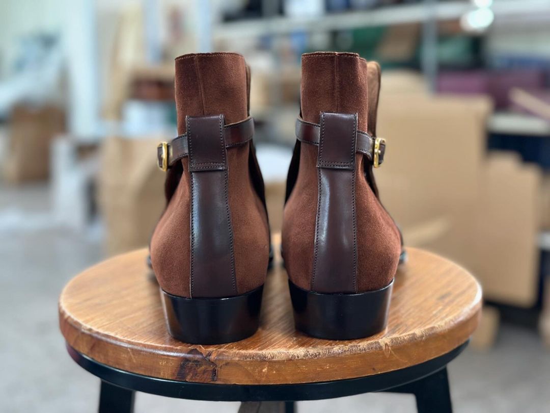 VINTAGE TAN BROWN JODHPURI STYLE BOOT