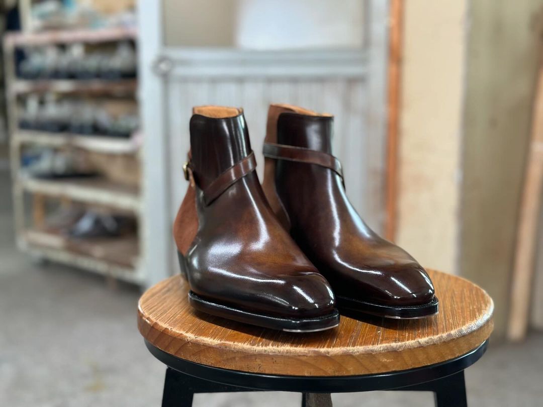 VINTAGE TAN BROWN JODHPURI STYLE BOOT