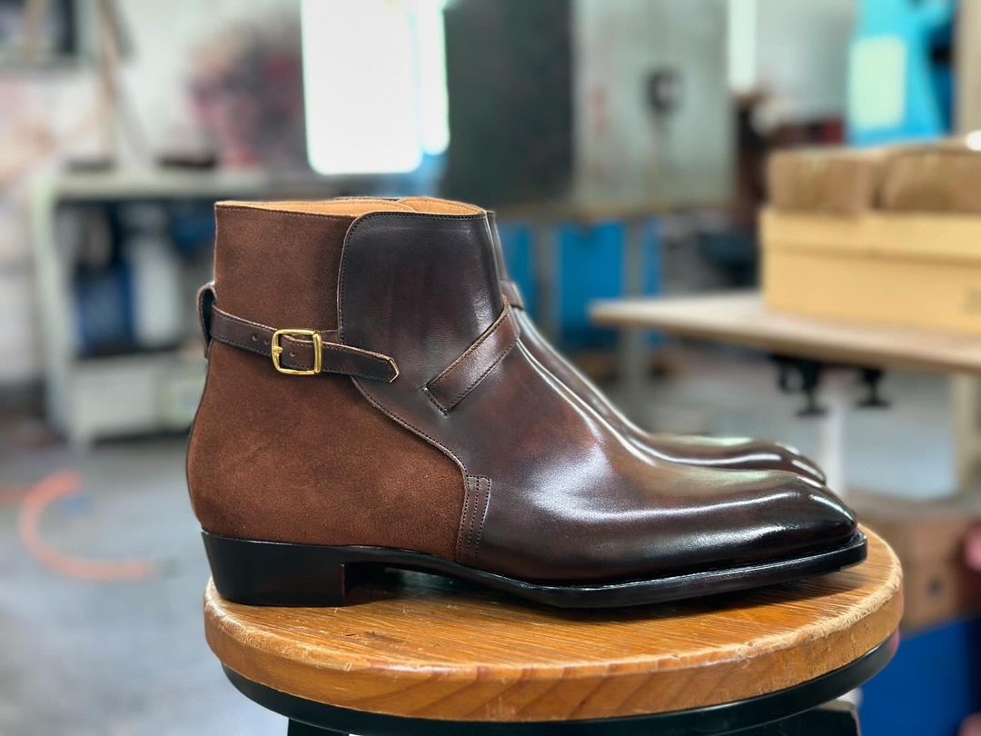 VINTAGE TAN BROWN JODHPURI STYLE BOOT