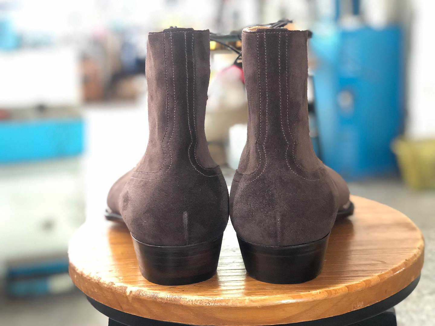 WARREN - BROWN SUEDE LEATHER DERBY BOOTS