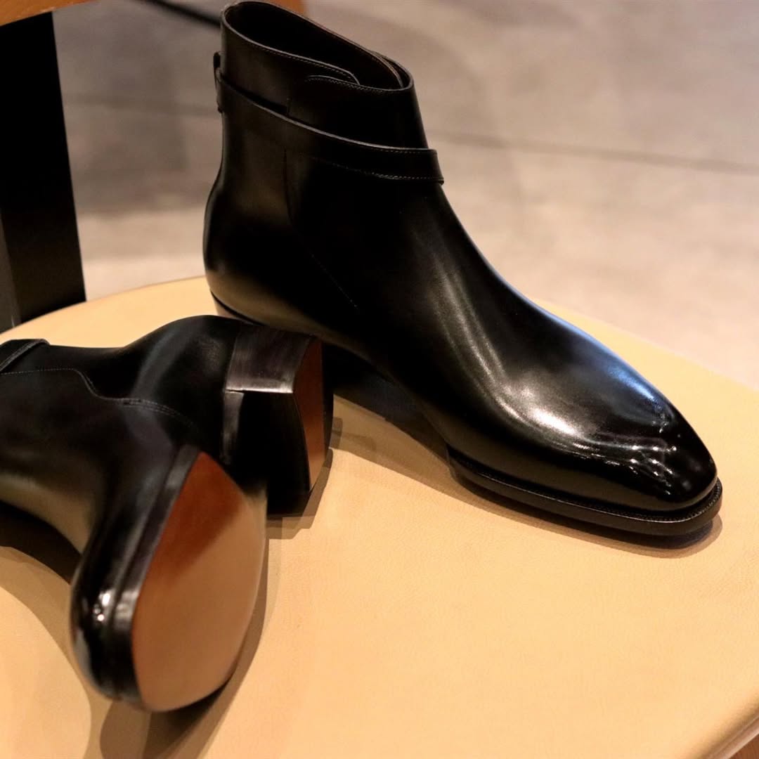 MASSIMO - BLACK JODHPUR BOOTS WITH BELT