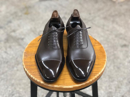 TITAN - CLASSY BROWN CAP TOE OXFORD LACEUP