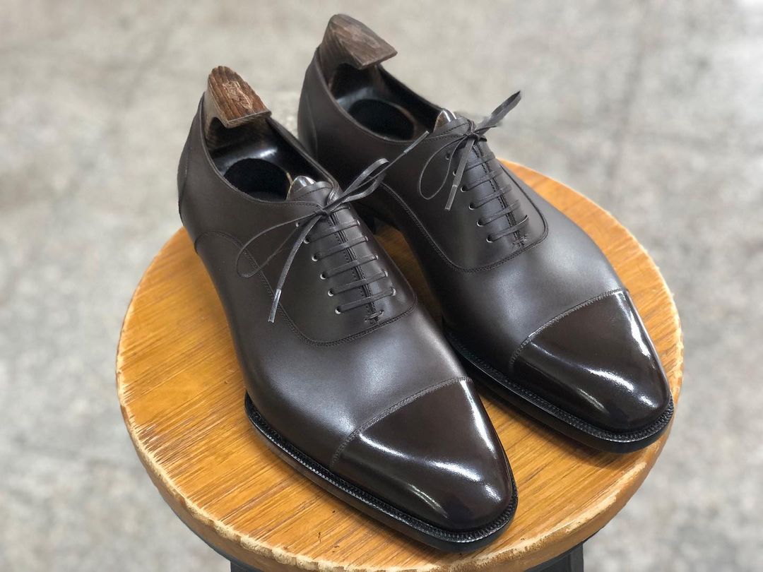 TITAN - CLASSY BROWN CAP TOE OXFORD LACEUP