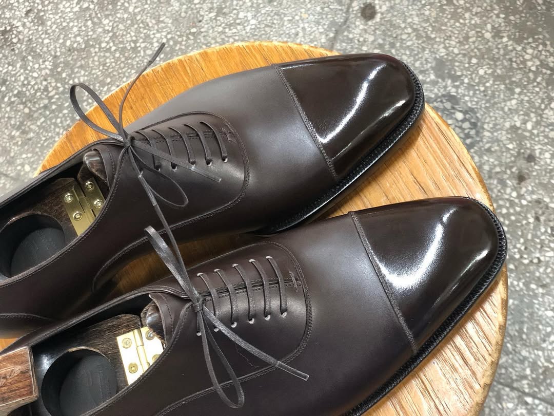 TITAN - CLASSY BROWN CAP TOE OXFORD LACEUP