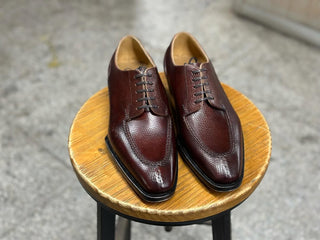 REGAL - MAROON BROWN SPLIT TOE DERBY LACEUP