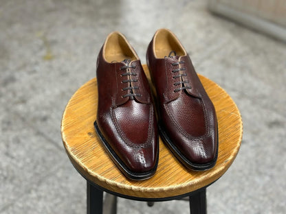 REGAL II - MAROON BROWN SPLIT TOE DERBY LACEUP