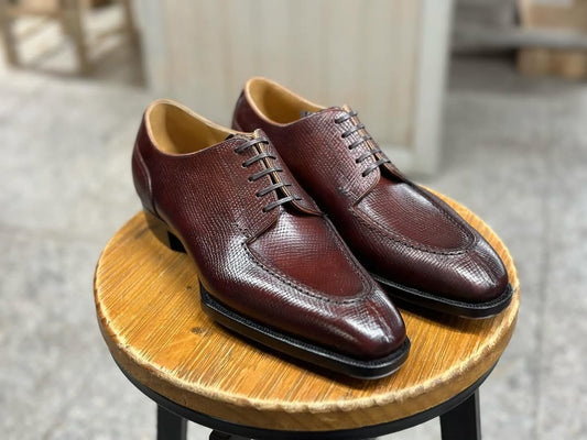 REGAL II - MAROON BROWN SPLIT TOE DERBY LACEUP