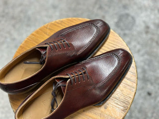 REGAL - MAROON BROWN SPLIT TOE DERBY LACEUP
