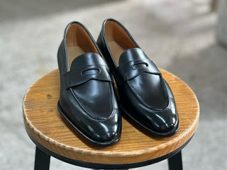 IMPERIAL FIDDLEBACK | BLACK PATINA LOAFERS