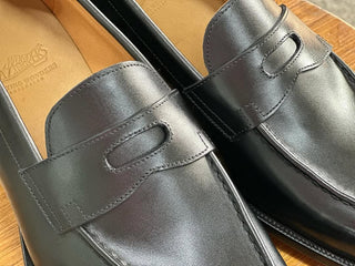 IMPERIAL FIDDLEBACK | BLACK PATINA LOAFERS