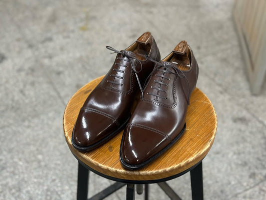 JAMES - DARK BROWN CAP TOE OXFORD LACEUP