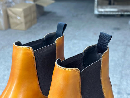 FORTIS - TAN SLEEK HIGH ANKLE BOOT