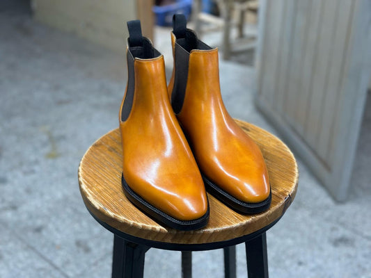 FORTIS - TAN SLEEK HIGH ANKLE BOOT