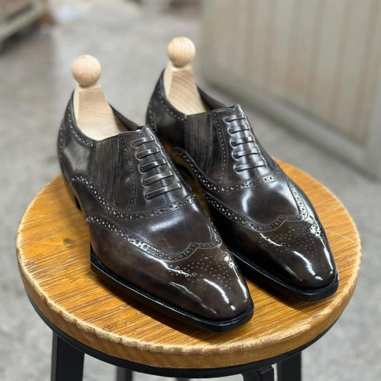 LORENZO - COFFEE BROWN OXFORD LACEUP