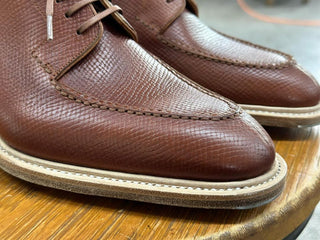 REGAL - CHESTNUT BROWN SPLIT TOE DERBY LACEUP