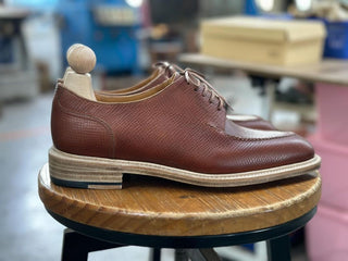 REGAL - CHESTNUT BROWN SPLIT TOE DERBY LACEUP