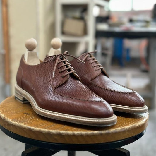 REGAL II - CHESTNUT BROWN SPLIT TOE DERBY LACEUP