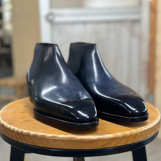 VELORE - SOPHISTICATED BLUE LOW ANKLE BOOT