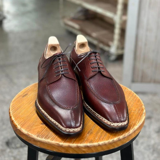 REGAL II - DARK WINE SPLIT TOE DERBY LACEUPS